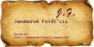 Jandaurek Felícia névjegykártya